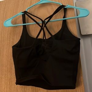 HALARA backless crisscross double strap crop top/sports bra